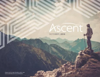 OCTOBER | 2018  Please see the Legal Disclaimer about risks  and uncertainties at end of