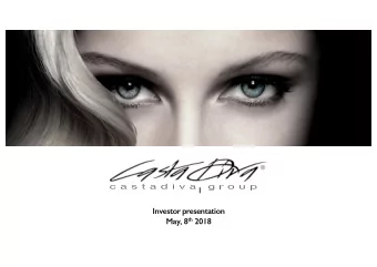 Investor presentation May, 8 th 2018  COMPANY  BUSINESSMODEL  3  2017 TURNOVER  TV SPOTS  EVENTS