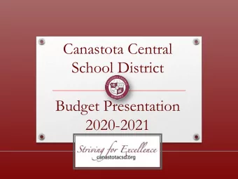 Canastota Central  School District  Budget Presentation  2020-2021  Major District Initiatives
