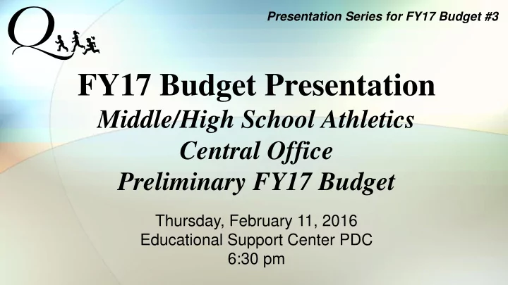 presented by mark miville athletic director athletic