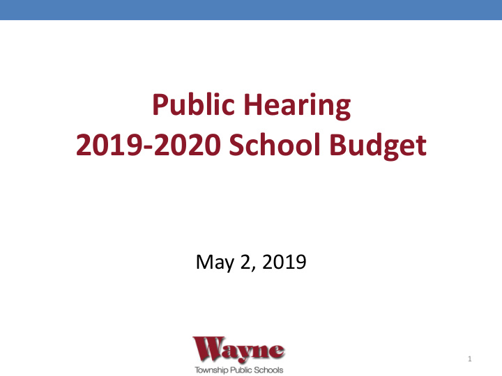 2019 2020 school budget