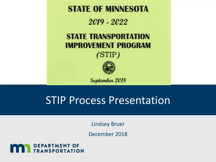 stip process presentation