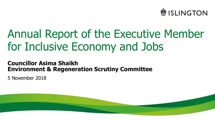 for inclusive economy and jobs