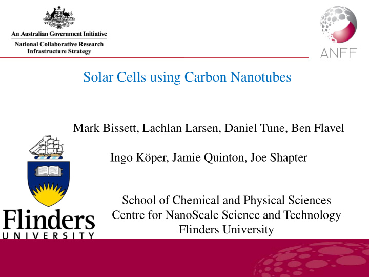 solar cells using carbon nanotubes