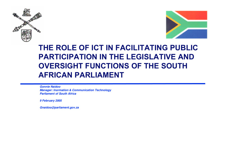 the role of ict in facilitating public participation in