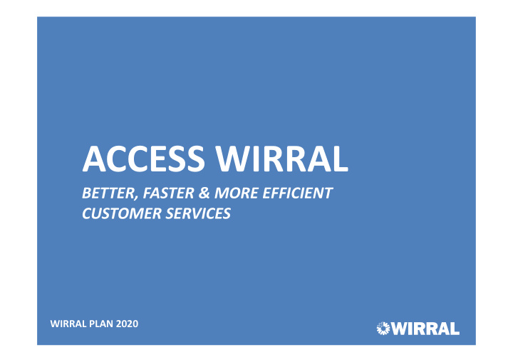 access wirral