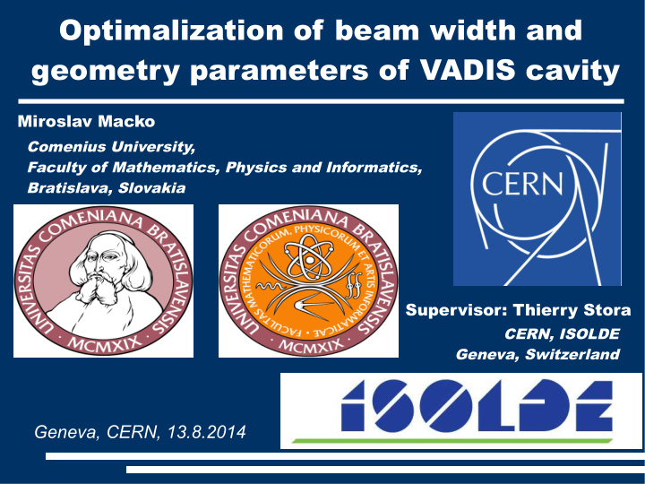 optimalization of beam width and geometry parameters of