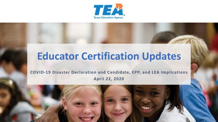 educator certification updates
