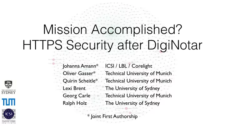 mission accomplished https security after diginotar