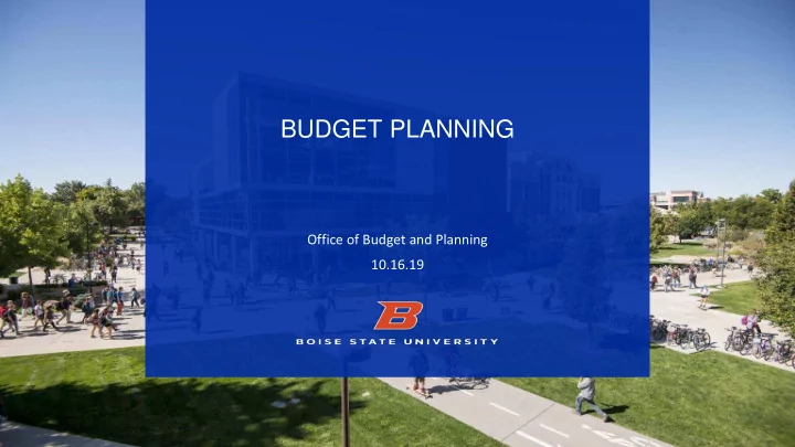 budget planning