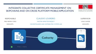 Cothority  1  Introduction  Collective Certificate Management (CCM)  SUMMARY  Cross Platform Mobile