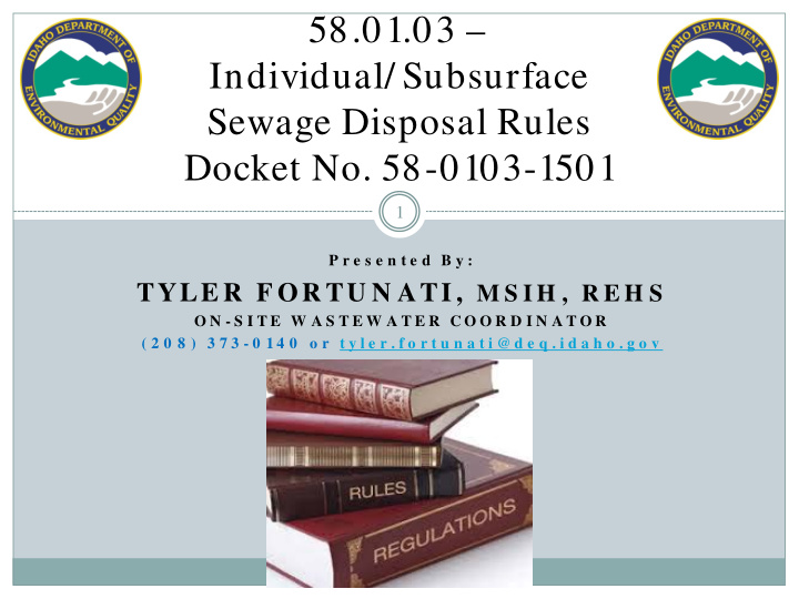 58 01 03 individual subsurface sewage disposal rules