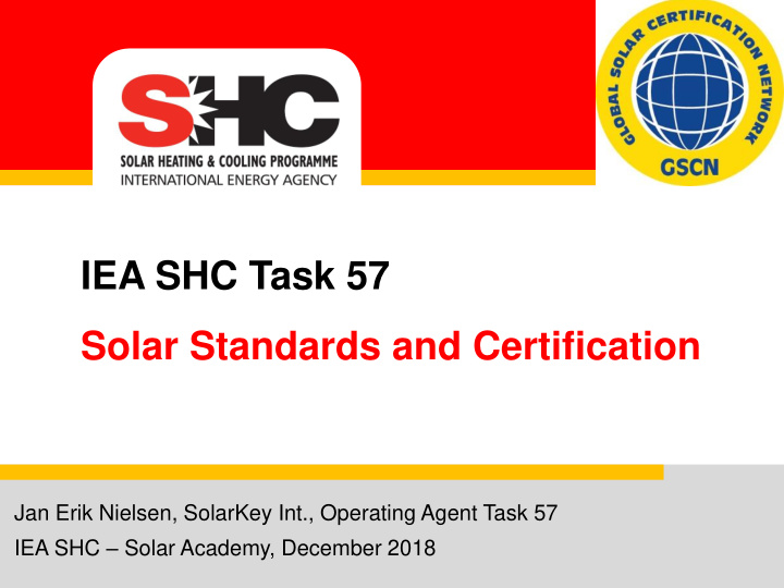 iea shc task 57 solar standards and certification