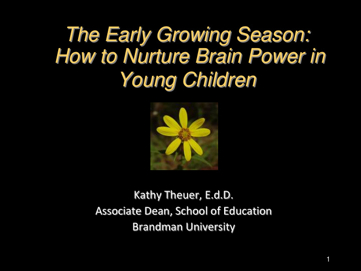 the early growing season the early growing season how to