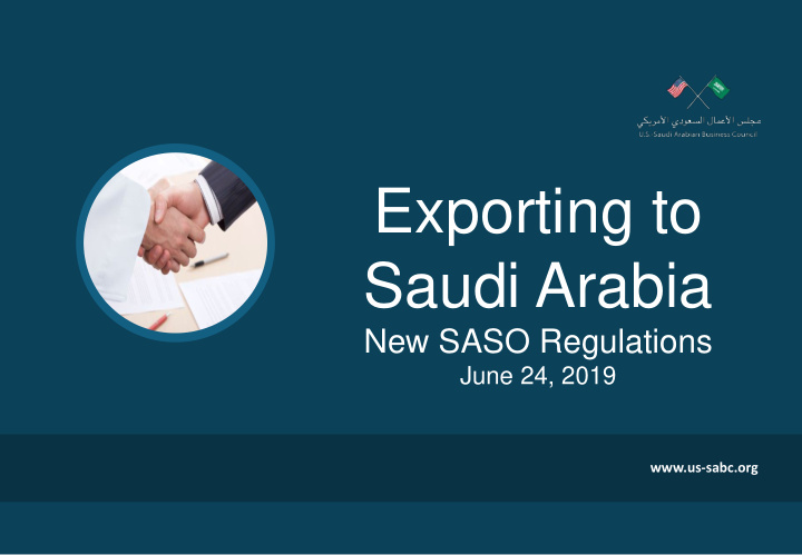 exporting to saudi arabia