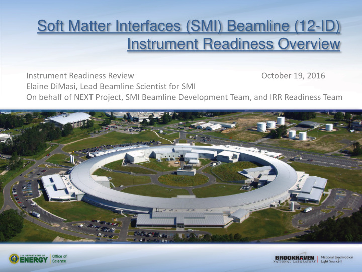 soft matter interfaces smi beamline 12 id instrument