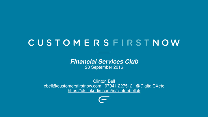 financial services club