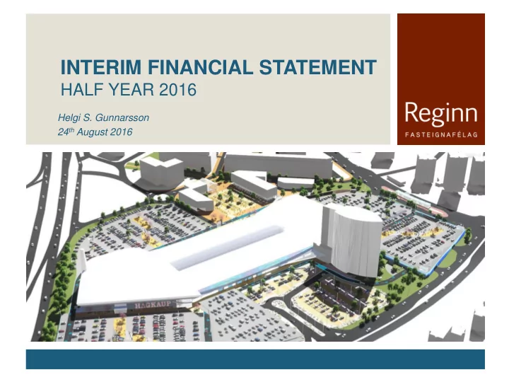 interim financial statement