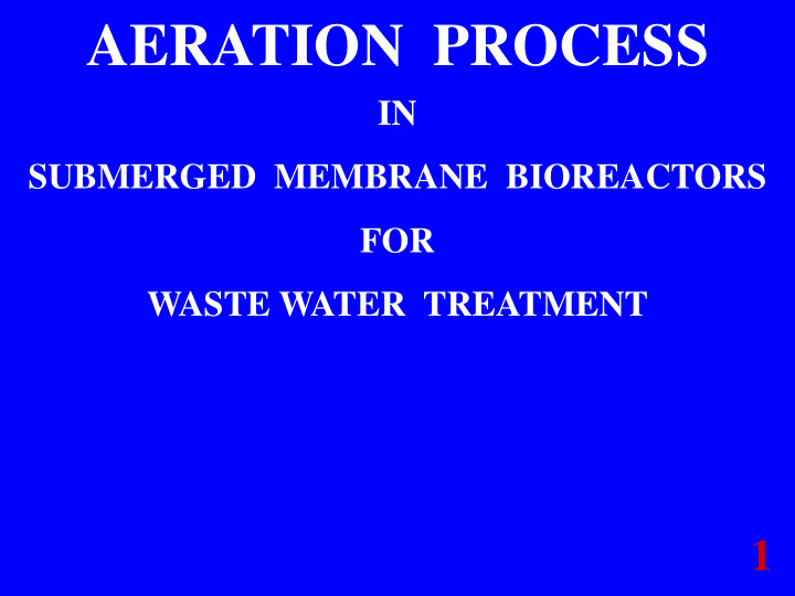 aeration process