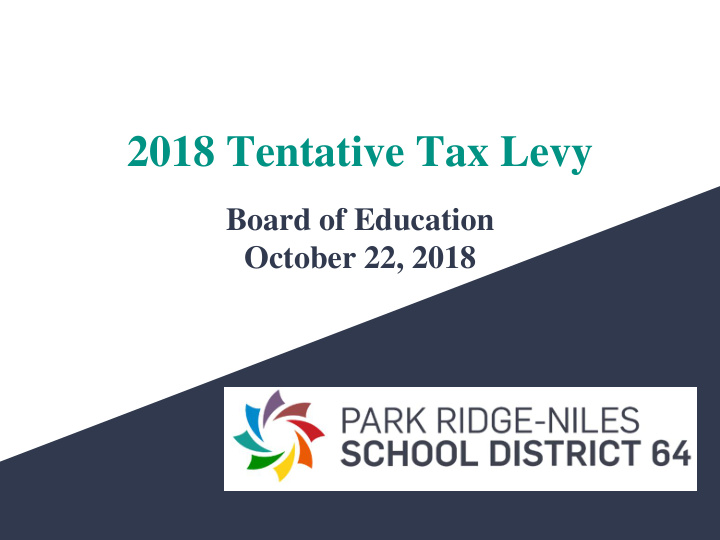 2018 tentative tax levy