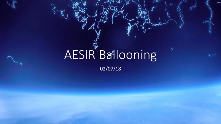 aesir ballooning