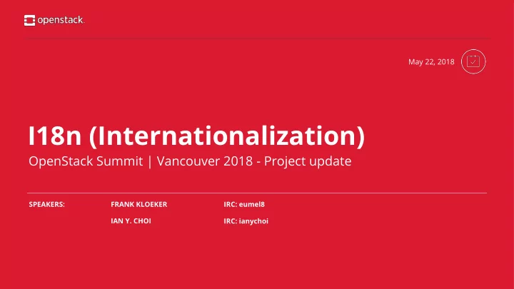 i18n internationalization