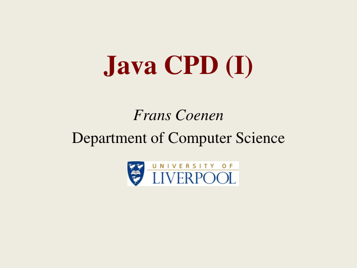 java cpd i