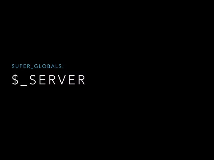 s e r v e r f i r s t o f f w h at i s a s u p e r g l o