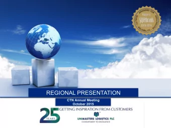 REGIONAL PRESENTATION  CTN Annual Meeting  October 2015  FACTS &amp; FIGURES  Bulgaria`s  6000+