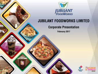 JUBILANT FOODWORKS LIMITED  Corporate Presentation  February 2017  2  1  Overview of the Indian