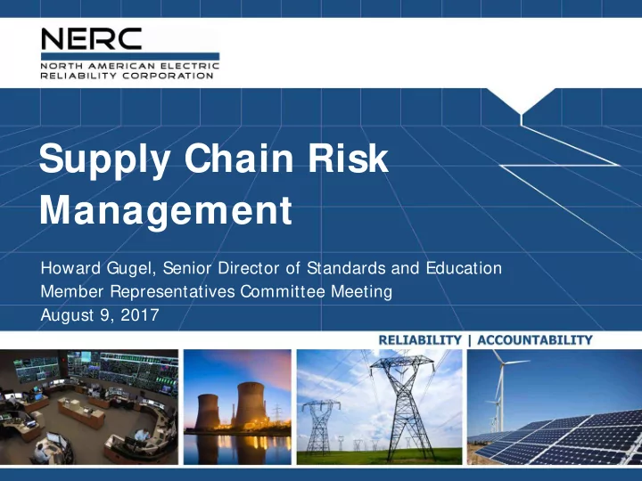 supply chain risk management