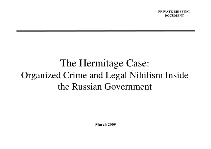 the hermitage case