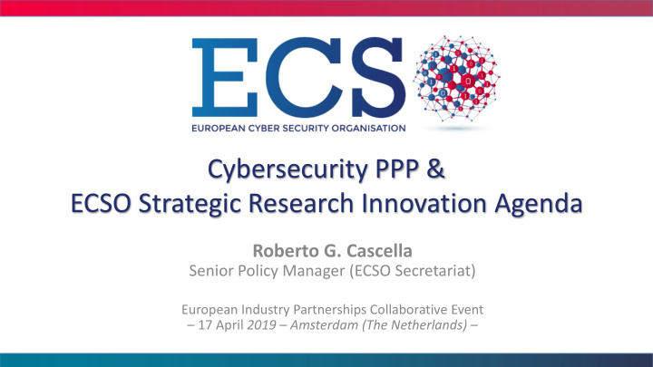 cybersecurity ppp ecso strategic research innovation