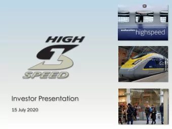 Investor Presentation  15 July 2020  Disclaimer  Disclaimer  This Presentation is intended only for
