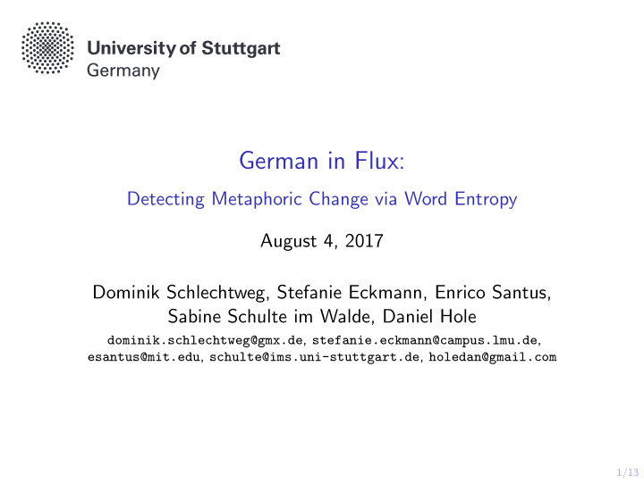 german in flux