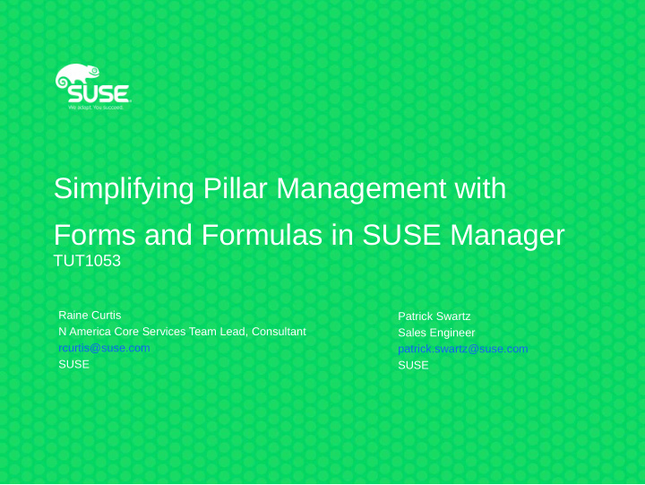 simplifying pillar management with forms and formulas in