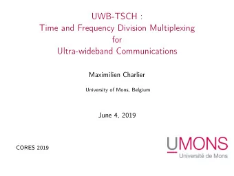 UWB-TSCH :  Time and Frequency Division Multiplexing  for  Ultra-wideband Communications