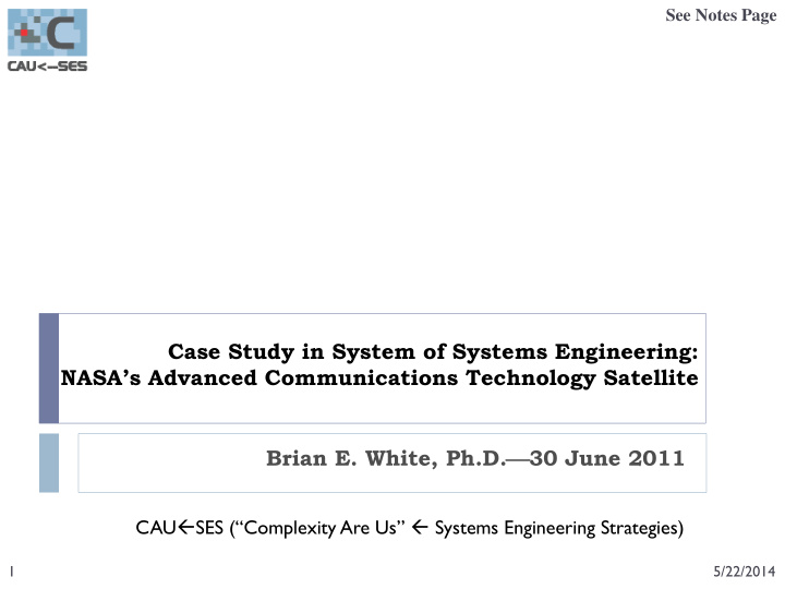 case study in system of systems engineering nasa s