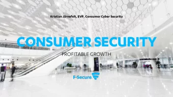 CONSUMER SECURITY  PROFITABLE GROWTH  SYNERGIES ACROSS SEGMENTS  Privacy  Family  Connected home