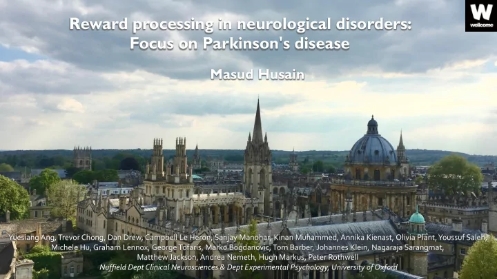 reward processing in neurological disorders focus on