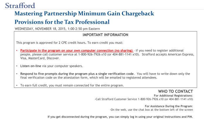 mastering partnership minimum gain chargeback