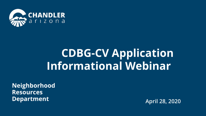 cdbg cv application informational webinar