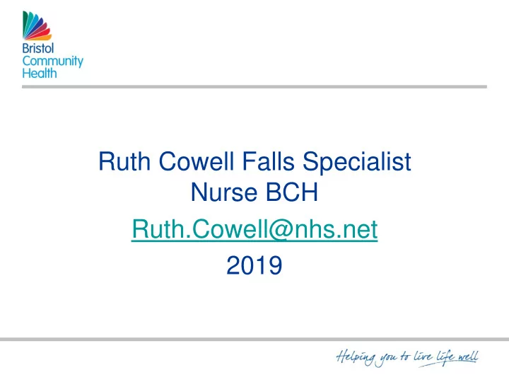 ruth cowell nhs net