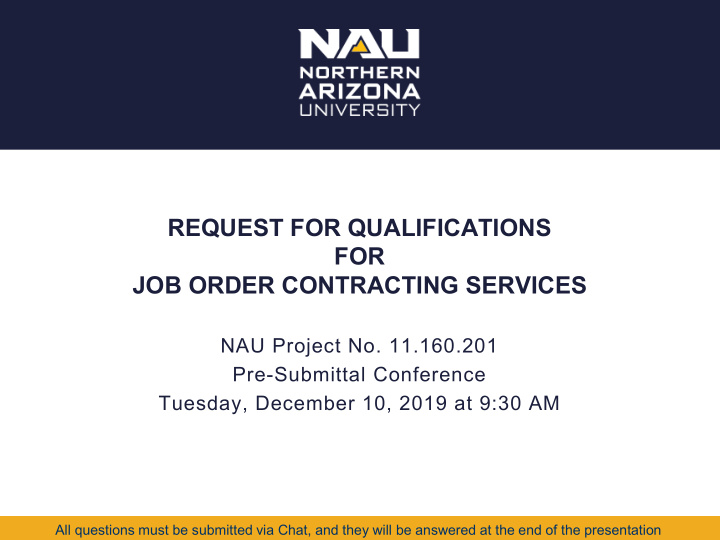 request for qualifications for job order contracting