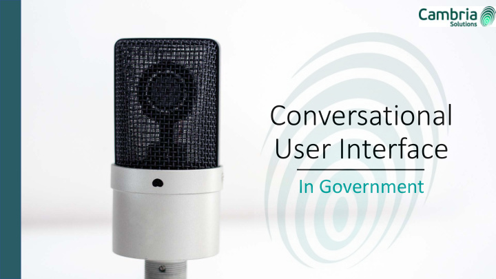 conversational user interface