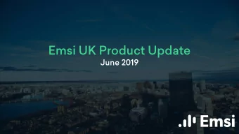 Emsi UK Product Update  June 2019  Emsi UK Product Vision  3 Key principles  Easy to use