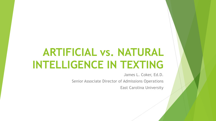artificial vs natural intelligence in texting