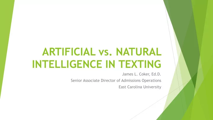artificial vs natural intelligence in texting