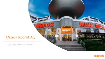 Migros Ticaret A..  2020 1Q Financial Results  Contents  Covid-19 Impact  Sales  Market Share