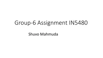 Group-6 Assignment IN5480  Shuvo Mahmuda  Main Motivations  Understand HCI and Machine Learning